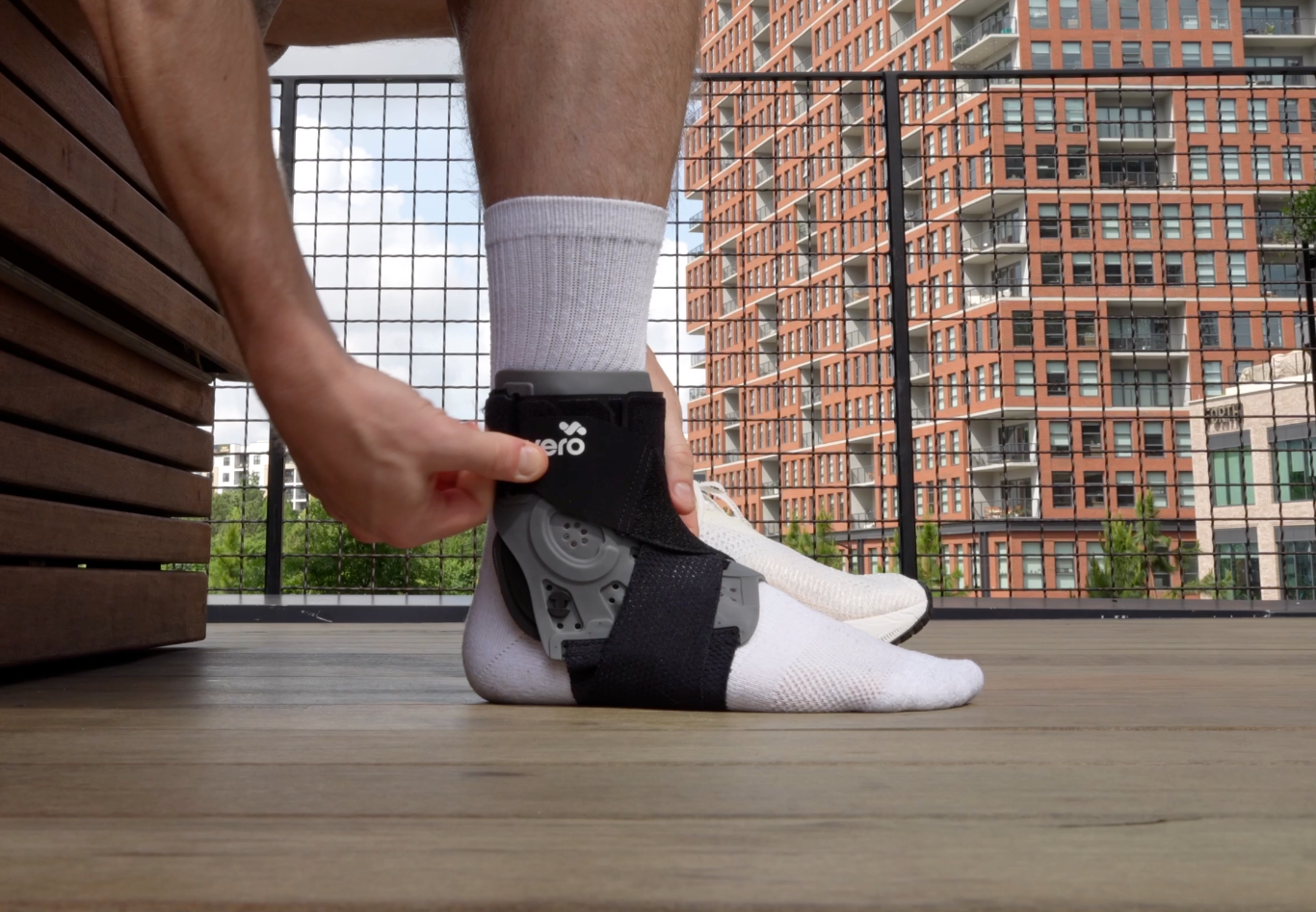 Putting on the Vero Ankle® Brace
